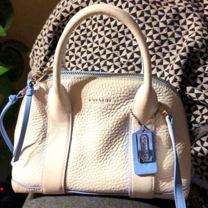 White leather Coach crossbody